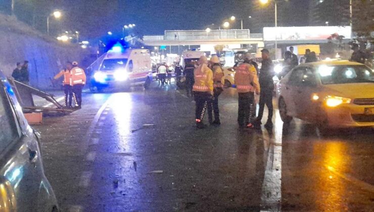 Maltepe’de otomobil önündeki araca çarpıp durağa daldı: 4 yaralı